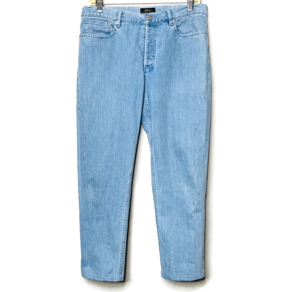 APC light wash cotton jeans